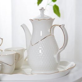 Rainbow Teapot Plain White Set