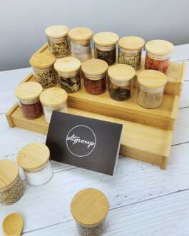Spice Jar Bamboo Shelf