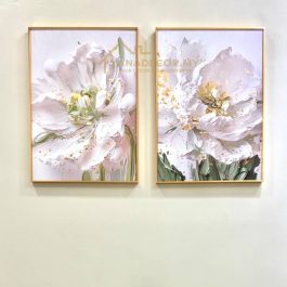 Canvas Frame Flower Set of 2